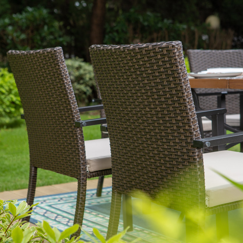 Lark Manor Ballarat 8 Person Square Outdoor Dining Set with Cushions